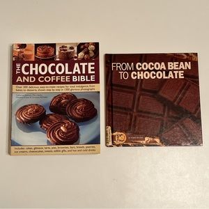 Lot of 2 Chocolate Cooking Books The Chocolate and Coffee Bible Dessert Cookbook